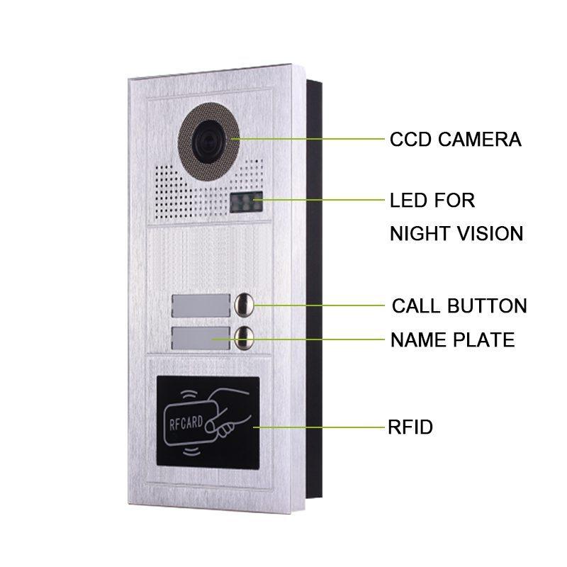 2 Button Card Reader Video Door Lobby Panel PL619-2D