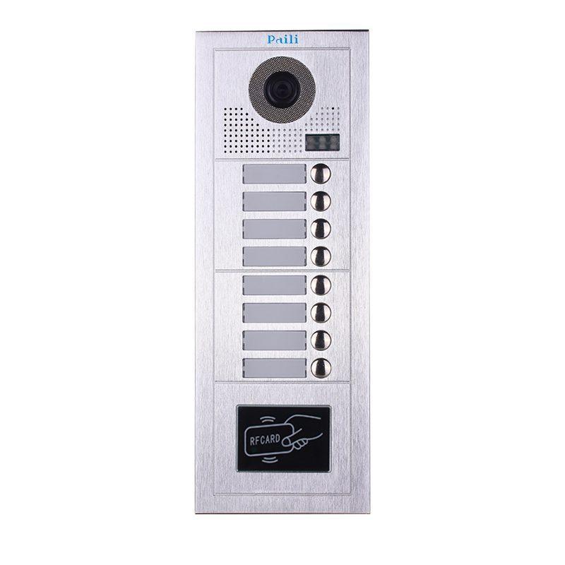 8 Button Card Reader Video Door Lobby Panel PL619-8D