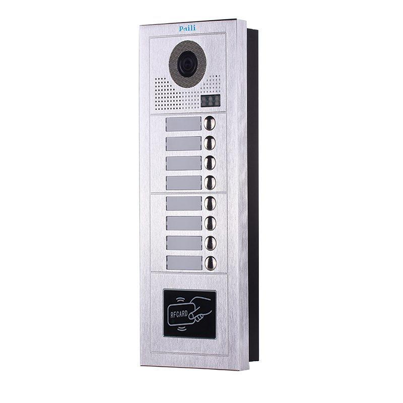 8 Button Card Reader Video Door Lobby Panel PL619-8D