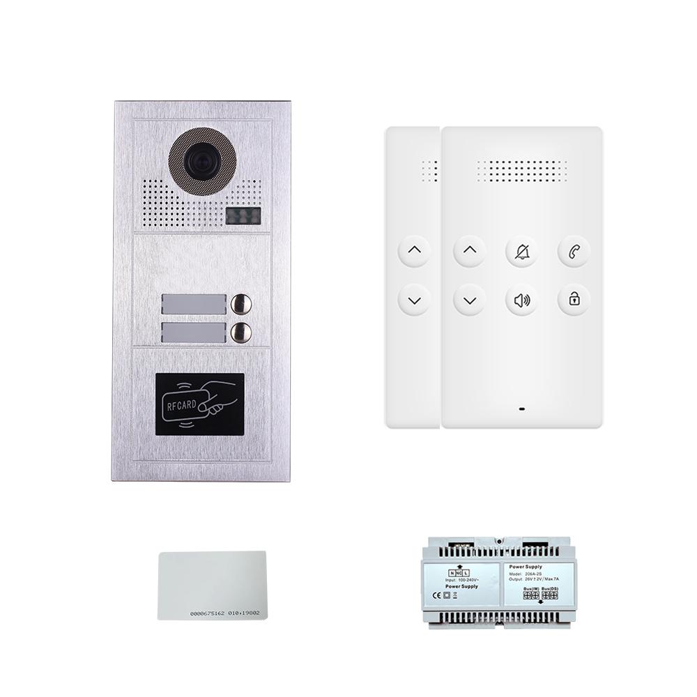 Two Tenants handsfree audio phone door entry camera kit