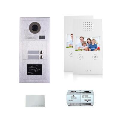 Two Tenants 4.3''display screen phone door entry camera kit