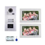 Two Tenants 7''display screen phone door entry camera kit