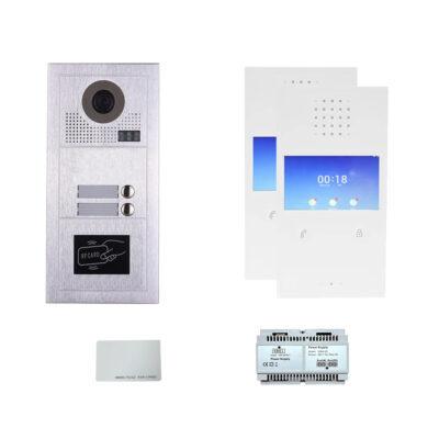 Tuya Two Tenants  4.3''touch screen  video phone door entry camera kit