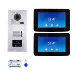 Tuya Two Tenants 7''touch screen  video phone door entry camera kit