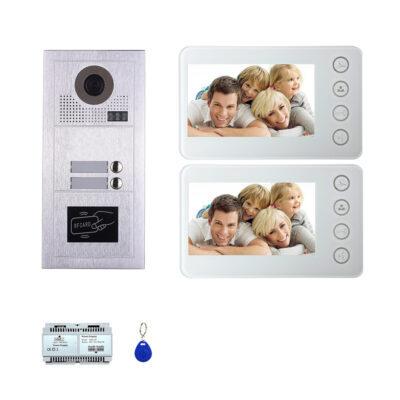 Two Tenants 4.3'' video phone door entry camera kit