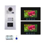 Two Tenants 7''TFT monitor video phone door entry camera kit