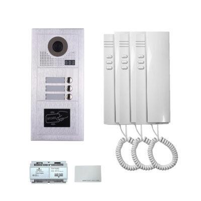 Three Tenants handset audio phone door entry camera kit