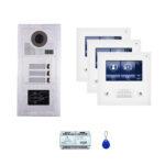 Three Tenants  4.3'' touch screen video phone door entry camera kit