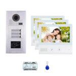 Three Tenants 7''display screen phone door entry camera kit