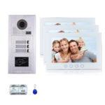 Three Tenants 10''TFT montior video phone door entry camera kit