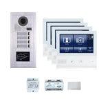 Four Tenants 7''touch screen phone door entry camera kit