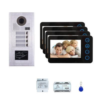 Four Tenants 4.3'' video phone door entry camera kit