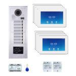 Tuya 8 Tenants 7''touch screen video phone door entry camera kit