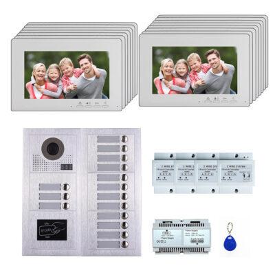 15 Apartments 7''display screen phone door entry camera kit