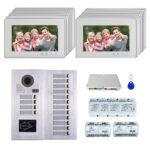 16 Apartments 7''display screen phone door entry camera kit