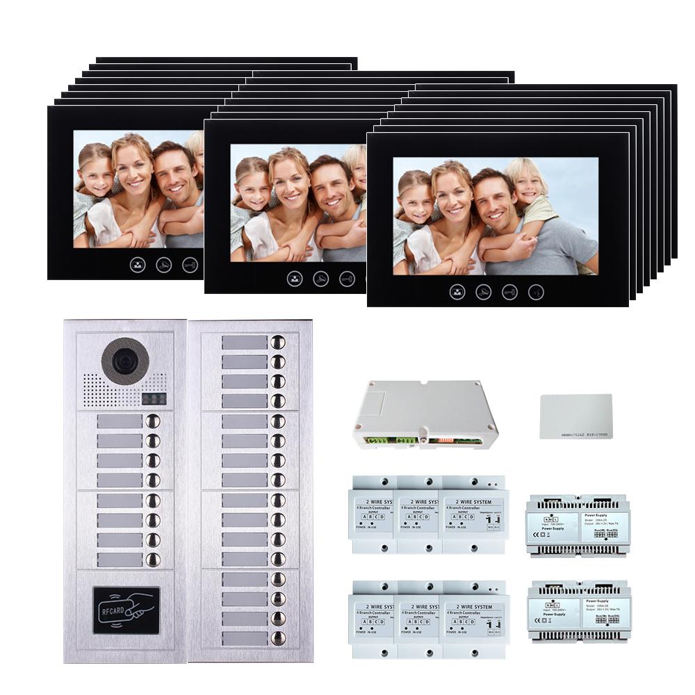 24 Apartments 10''TFT montior video phone door entry camera kit